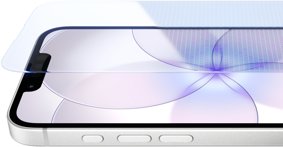 iPhone17e 11 iPhone 17e, Vorderseite mit Ceramic Shield 2, Seite, Weiß, Tasten: Action, Lautstärke