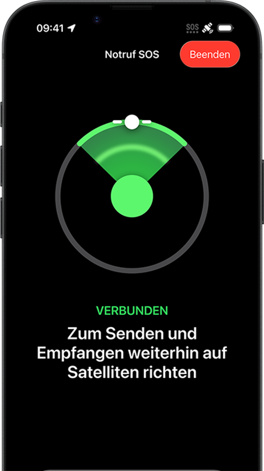 iPhone17e 44 Nachrichten über Satellit wird verwendet